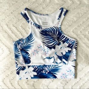 Stronger long line crop bra